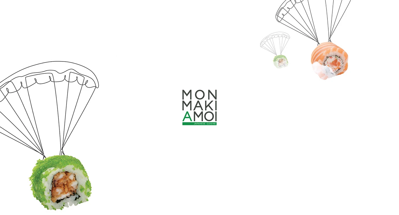 Mon Maki A Moi — parachute sushi with logo