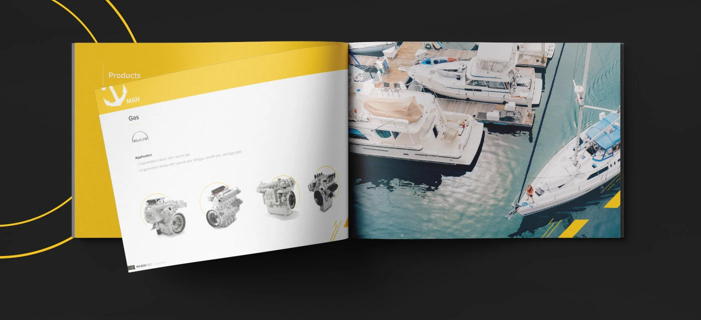 Marintec website layouts and UI system