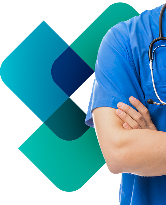 Doctor with brand mark
