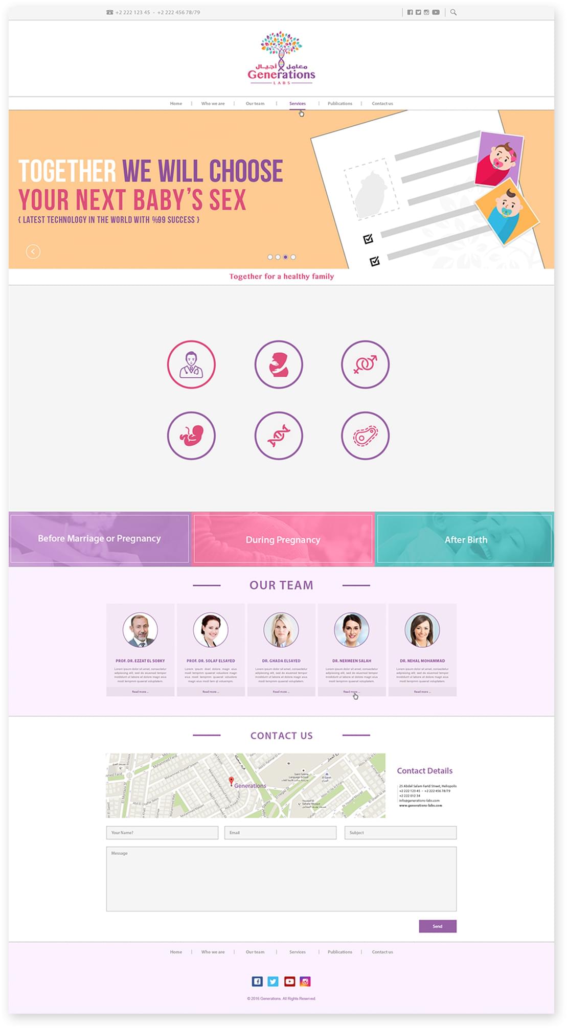 Full-length website design