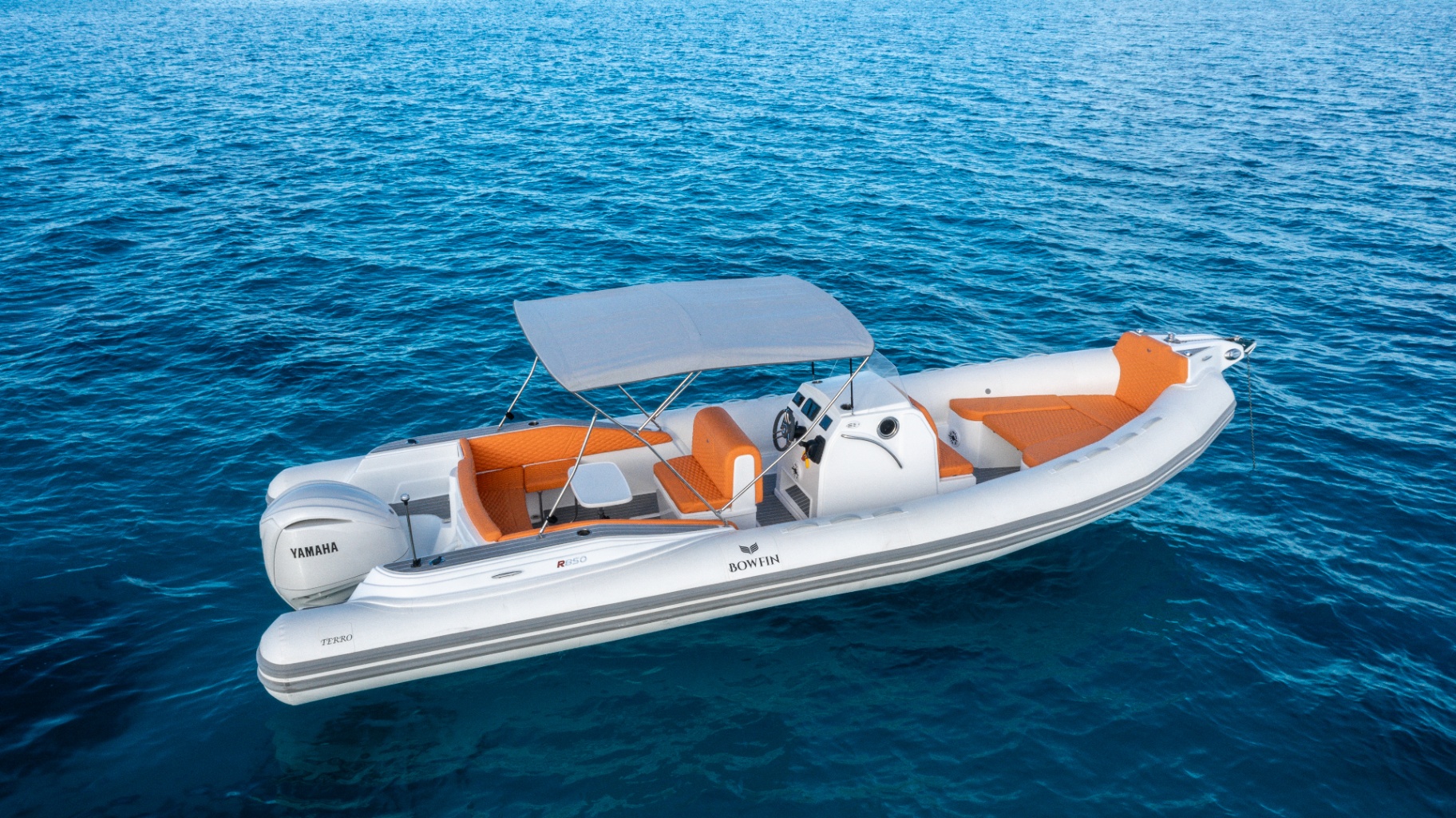 Bowfin R850 RIB with Yamaha outboard at sea